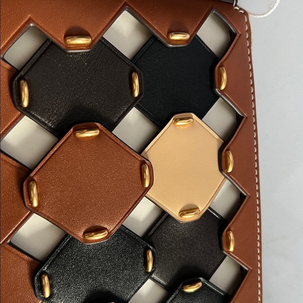 Tory Burch McGraw Die Cut Leather Wedge Hippie BOHO Shoulder Bag::RARE::NWT:: - Picture 12 of 14